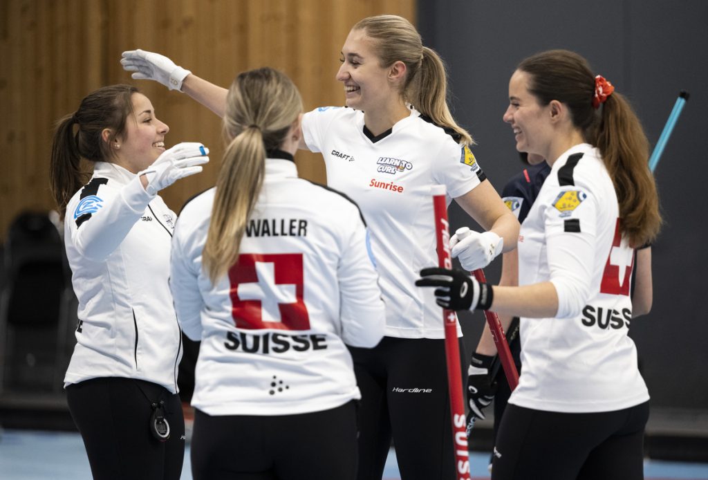 Une équipe suisse heureuse